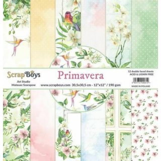 Scrapbooking Papier Primavera ScrapBoys Motive 30,5x30,5 cm Paper Pack