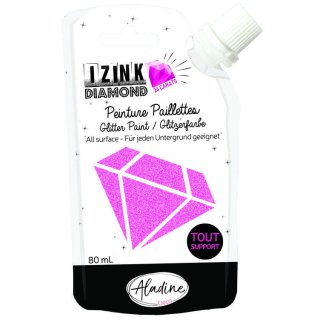 Izink Diamond Painture Paillettes Glitzerfarbe für jeden Untergrund geeignet Pink