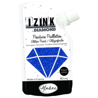 Izink Diamond Painture Paillettes Glitzerfarbe für jeden Untergrund geeignet Marineblau
