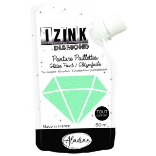 Izink Diamond Painture Paillettes Glitzerfarbe für jeden Untergrund geeignet lichtgrün