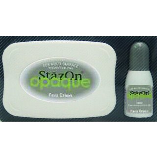 StazOn Opaque Stempelkissen geeignet für Kunststoff, Glas, Keramik Metall usw fava green