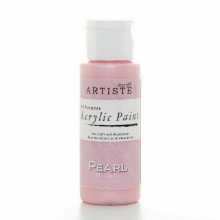 docrafts Acrylfarbe Pastell Neon kräftige Farben für Innenbereich Pearl Blush (Perlglanz rosa)
