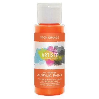 docrafts Acrylfarbe Pastell Neon kräftige Farben für Innenbereich Neon Orange