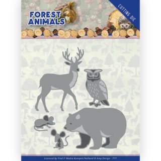 Amy Design Stanzschablone Animals Waldtiere Eule Bär Maus Hirsch