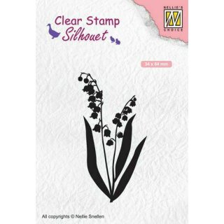 Silikonstempel Clear Stamp Silhouet Nellie Snellen Schneeglöckchen Maiglöckchen