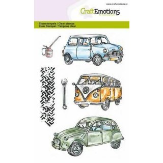 Silikonstempel Clear Stamps Craft Emotions Auto Kultautos Ente 2CV Gogo VW Bus