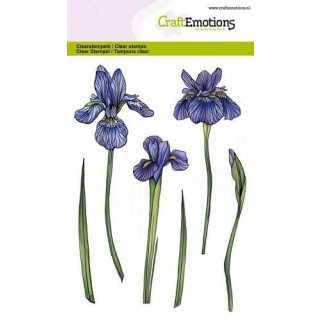 Silikonstempel Clear Stamps Craft Emotions Blumen Blüten Sommer Iris Schwertilie