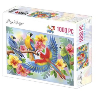 Amy Design Puzzle 1000 Teile parrots Papagei auf Blütenzweig Vogel Vögel