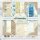 Papierset 24 Bogen beidseitig bedruckt New Adventures Vintage Optik Papier
