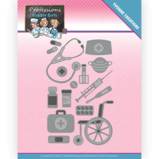 Yvonne Creations Bubbly Girls Professions Healthcare Gesundheit Rollstuhl Pillen