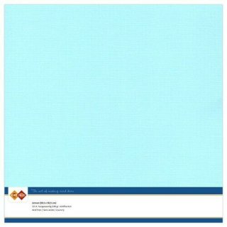 Linne Struktur Karton 240 gsm 10 Blatt 30,5x30,5 cm einfarbig Leinenstruktur hellblau