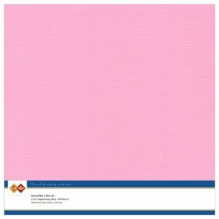 Linne Struktur Karton 240 gsm 10 Blatt 30,5x30,5 cm einfarbig Leinenstruktur pink (rosa)