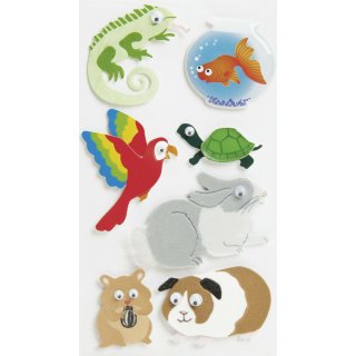 Sticker Aufkleber Embellischment Ziersticker Deko Sticker Tiere Haustiere Hase