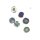 Perlen Rocailperlen 1 Blau weiß 14mm Lochgröße 2mm Glasperlen Handmade