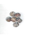Perlen Rocailperlen 4 braun/wei&szlig; 14mm...