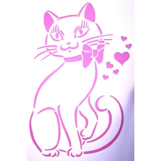 Stencil Universal  Schablone A4  Sexy Cat Katze Stamping Schablonieren