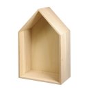 Holz Rahmen Haus 24x16x8 cm  Regal Hänger Setzkasten FSC Mix