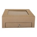 Pappmaché Box mit Deckel und Schublade