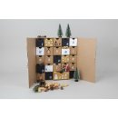 Pappmaché Box mit 24 Schubladen Adventsschränkchen Adventskalender Weihnachten