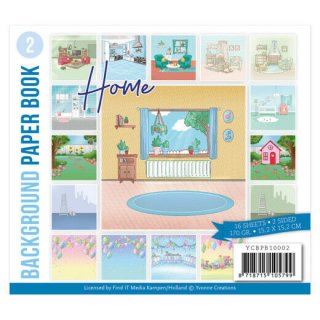 Scrapbooking Papier 15,2x15,2 cm Background Paper Hintergrund Motive Home