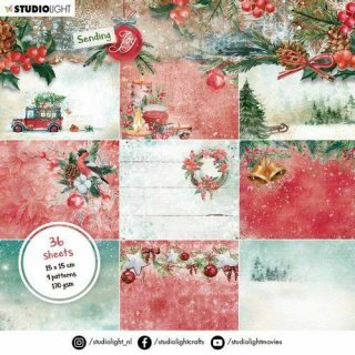 Scrapbooking Papier 15,2x15,2 cm Sending Joy Weihnachten classic design PP10