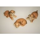 Streudeko Deko Miniatur Elfenzubehör 3 junge Hunde...