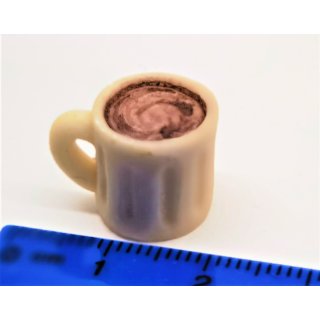 Deko Miniatur Minigarten Puppenhaus Diorama Wichtelzubehör 1 Tasse Kakao, Pott Schokolade