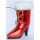 Nikolaus Stiefel Damenschuh Rohling mit Absatz Glitzer Stifelette rot basteln