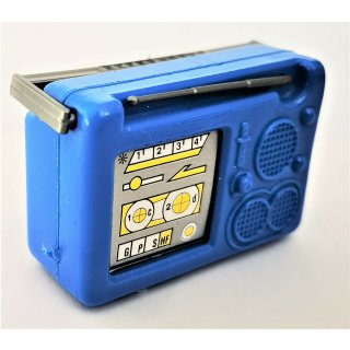 Deko Miniatur Minigarten Diorama 1 blaues Radio Kasettenrecorder