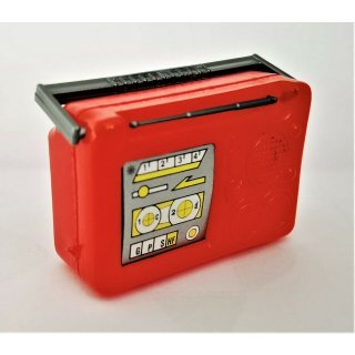 Deko Miniatur Minigarten Diorama 1 rotes Radio Kasettenrecorder