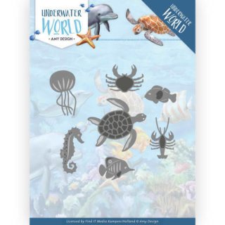 Amy Design Stanzschablone Underwater World Sea Life Meerestiere Schildkröte
