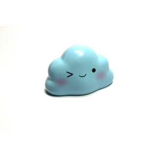 Polyresin Deko Miniatur Puppenhaus Figur blaue Wolke m Gesicht Märchenwolke
