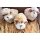 Streudeko Oster Deko Miniatur Minigarten Figur Wollschaf Schäfchen Herde 3St