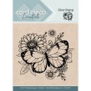 Clear Stamps Stempel card deco Schmetterlinge mit Blumen...