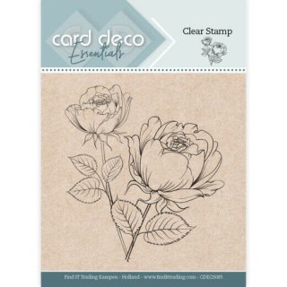 Clear Stamps Stempel card deco Blüten Ranunkel? Bauernrose Blume Ministempel