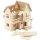 Holz Villa mit Balkon Haus Minigarten Weihnachtsdorf  Dekohäuser Stadt 1 Gebäude