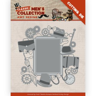 AmyDesign Stanzschablone Mens Collection Gentleman Accessoires Steampunk Rahmen