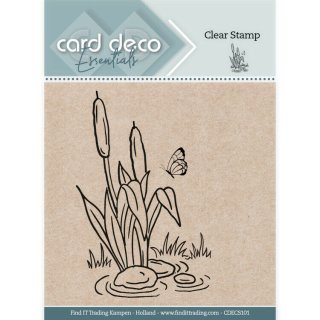 Clear Stamps Acrylic Stamp Stempel card deco Schilf Rohrkolben Ministempel