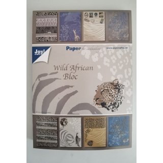 Paket A5 Motiv Papier  Wild African Bloc Animal Print Afika 200gsm 32 Blatt