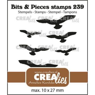Silikonstempel Clear Stamps Crealies Bits & Pieces no 239 Vögel Vogelschar