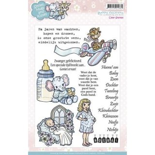 Silikonstempel Clear Stamp Yvonne creations Baby Collektion Smiles Hugs & Kisses