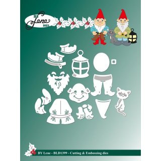 By Lene Stanzschablone 1399 Zwerg Wichtel Elf Gartenzwerge