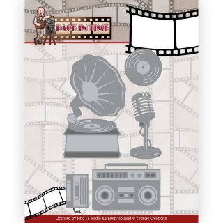 Yvonne Creations Big Guys Back in Time Musik Grammophone Micro Radio Kassette