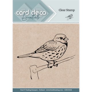 Clear Stamps Acrylic Stamp Stempel card deco Blackbird Vogel Amsel auf Zweig