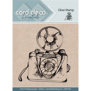 Clear Stamps Acrylic Stamp Stempel card deco Camera Fotoapperat Retro Design