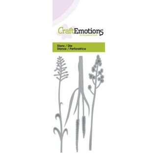 Stanzschablone Craft Emotion Gräser Ufergräser Gras Blumen Wiesenblumen
