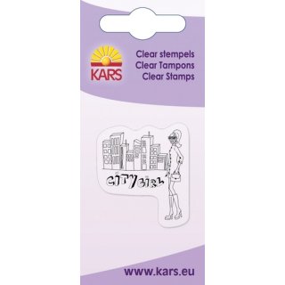 Silikonstempel Clear Stamp Ministempel Cytygirl Stadt Mädchen Schriftzug