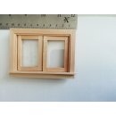 Holz Miniatur Fenster Doppelfl&uuml;gel Fenster mit Acrylscheibe Elfent&uuml;r Minigarten 