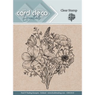 Clear Stamps Acrylic Stamp Stempel card deco Blumenstrauss Sommer Ministempel