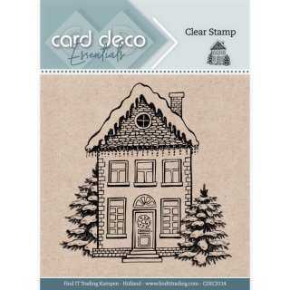 Clear Stamps Acrylic Stamp Stempel card deco Haus Weihnachtshaus Ministempel